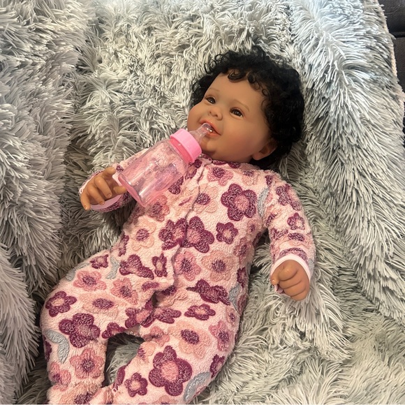 Reborn African American Baby-Toddler Girl Doll & Accessories (NWT) - Picture 3 of 7